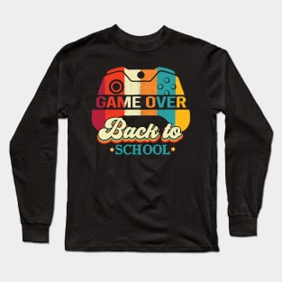 Back to School Funny Game Over Teacher Student Controller Long Sleeve T-Shirt